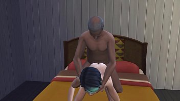 brother and father take turns on teen sister