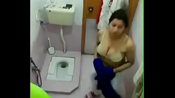 college girl morning bathing and dress changing