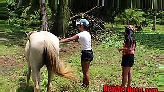 horse jerking girl