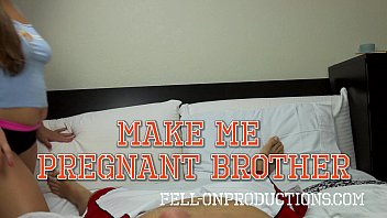 little teen sister fucks by brother and creampie impregnate pussy
