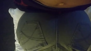 busty chubby girl with bubble butt pulls pants down around her ankles bends over fucked hardcore from behind and sucks cum out of his cock