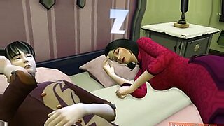 japanese mom sex with son on bed when dad sleep