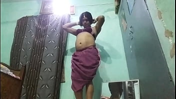 bangla village bhabi piping saree petticoat removing drees change