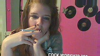 really beautiful ebony girl smoking cig in porn video