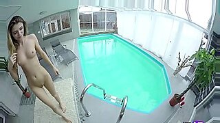 spy orgasm in a swimming pool hidden