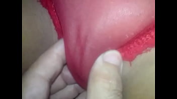 cum shot in black thong cum dripping through underwear