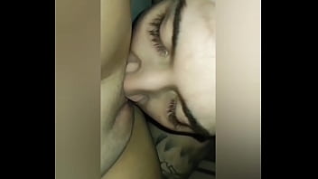 wife tucked in front of his husband helpless