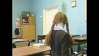 innocent pigtails braces redhead schoolgirl glasses