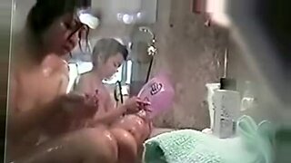 dad and mom in shower